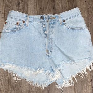 Vintage Levi's High Rise Cut off Jean Shorts Small